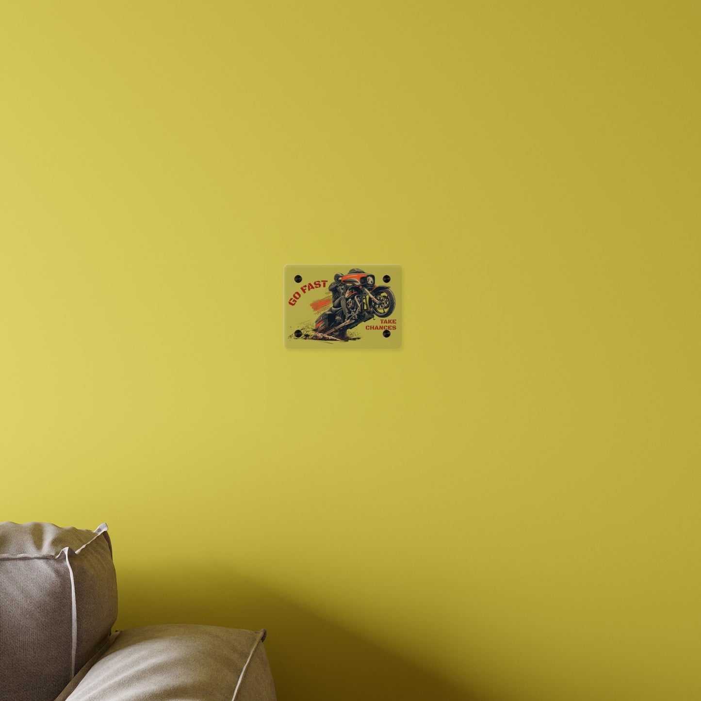 Buffalo's Garage: The Wall Art "Go Fast:Take Chances"